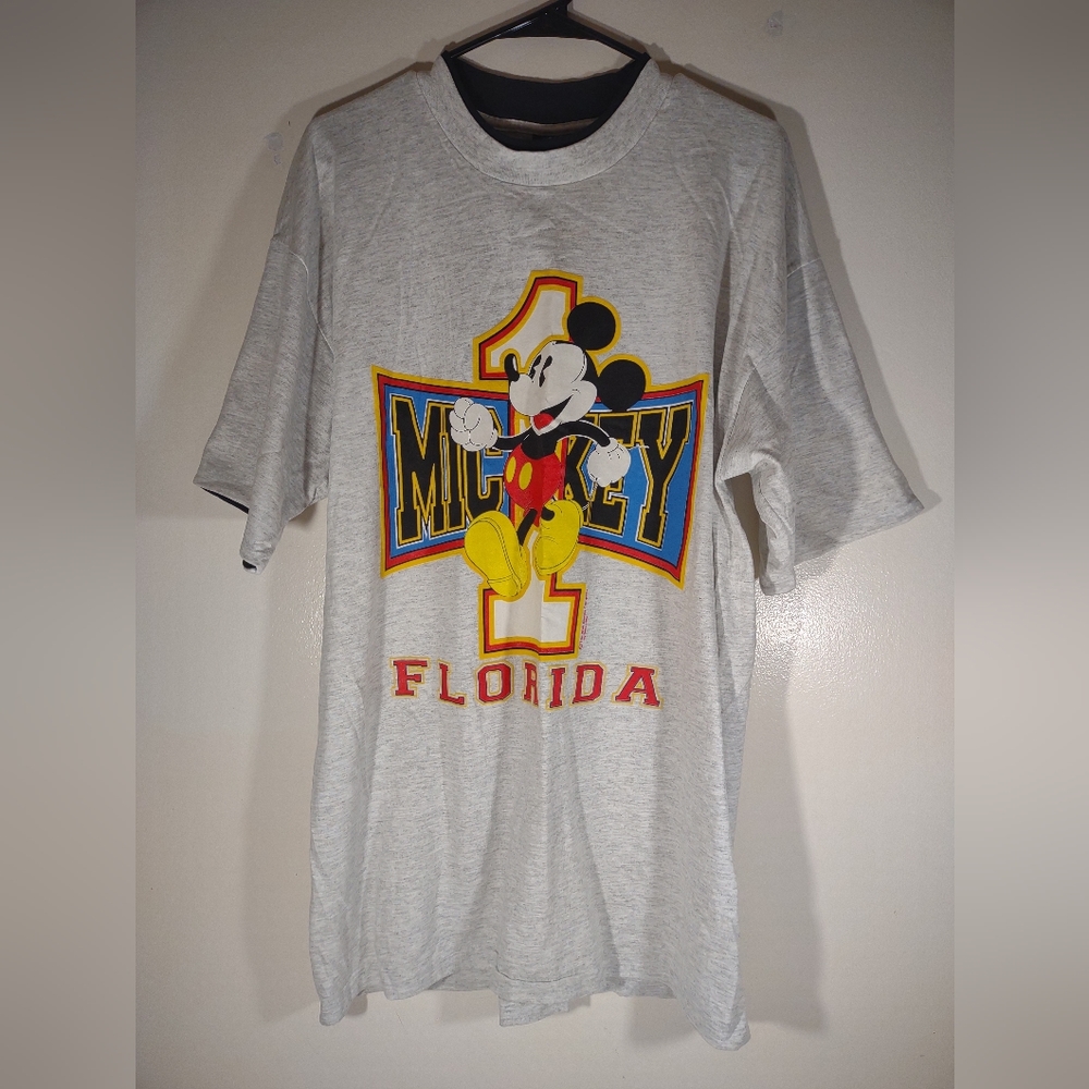 Vintage 1980s the Disney Company Mickey Florida single stitch t-shirt *Rare Grey